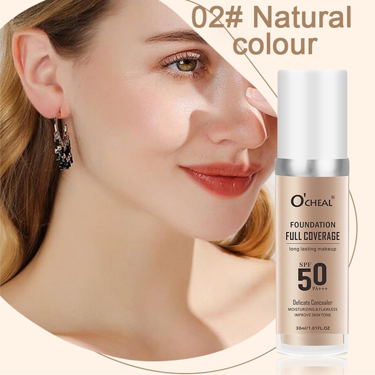 Fond de ten cu acoperire totală cu SPF 50